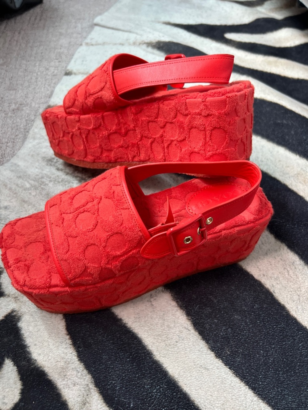 Coach Coral Signature Textile Slingback Mules - Picture 3 of 6
